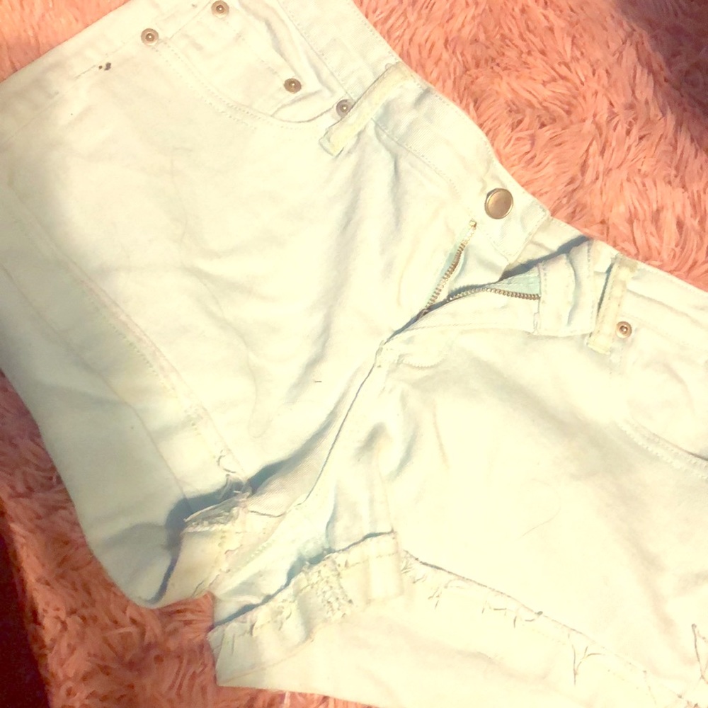 Baby blue shorts